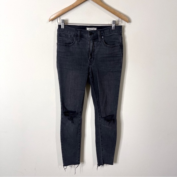 Madewell 9" Mid-Rise Skinny Jeans in Black Sea Size 27 - Picture 2 of 7